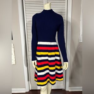 Vintage 1970s Acrylic Knitted Long Sleeve Dress